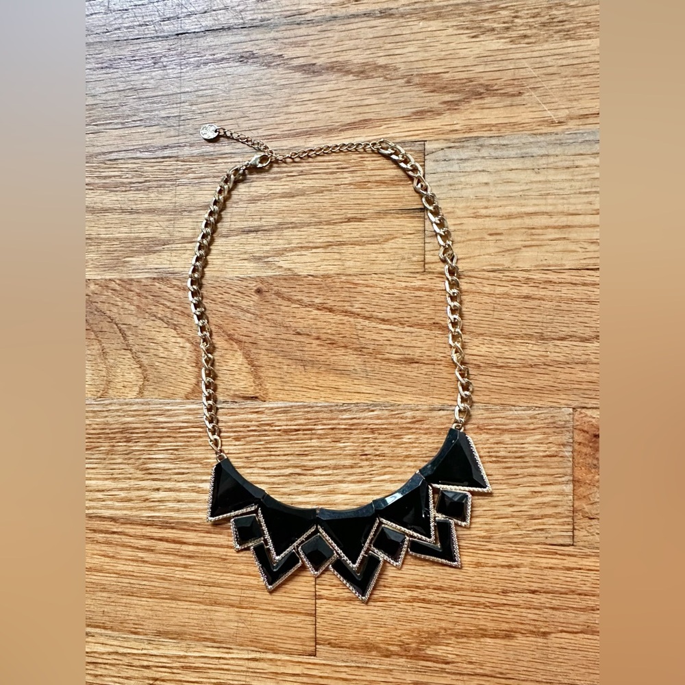 Black and Gold Statement Necklace